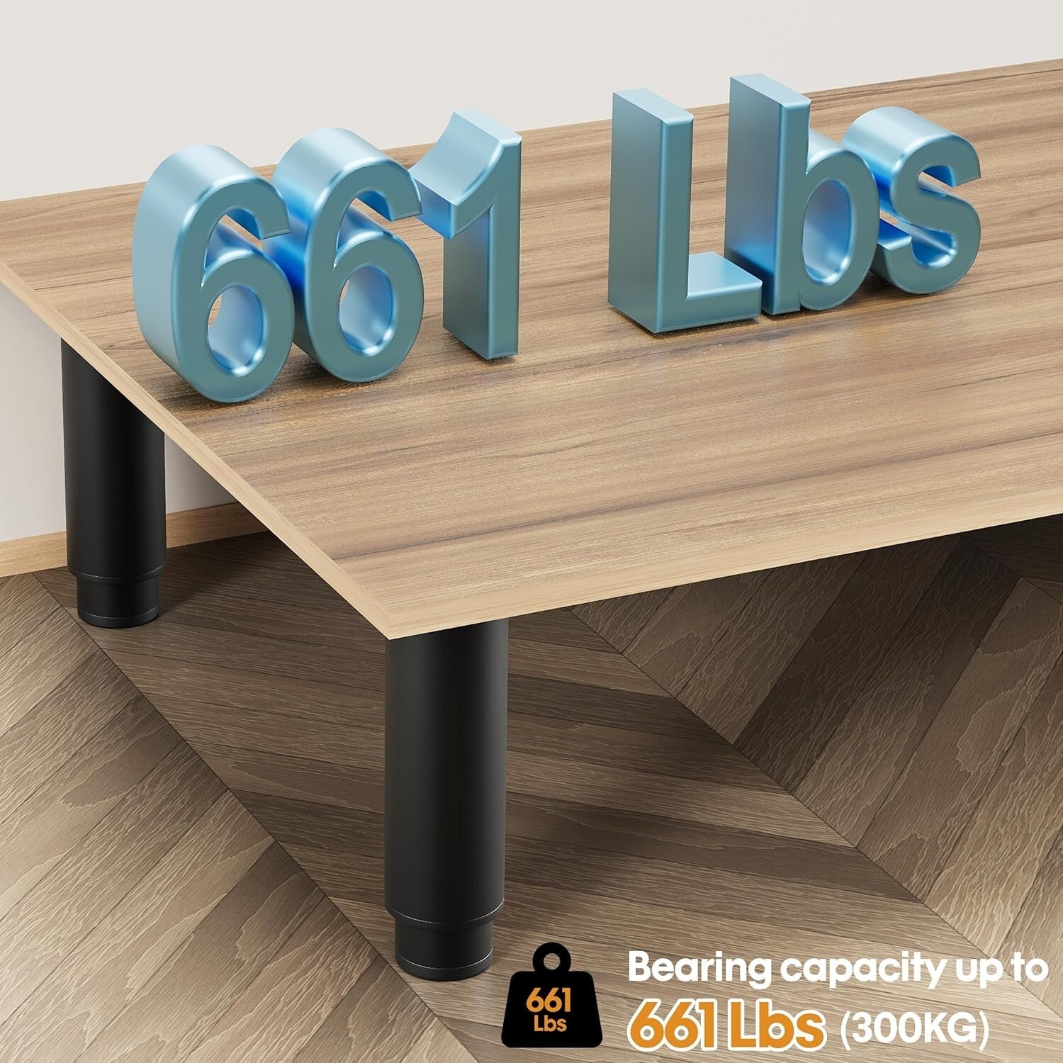 8 Heavy-Duty Adjustable Furniture Legs - Modern Black Metal Legs for Home Decor