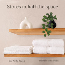 Load image into Gallery viewer, Elegant Pewter Waffle Bath Sheet: Quick Drying, Lint Free, 100% Cotton