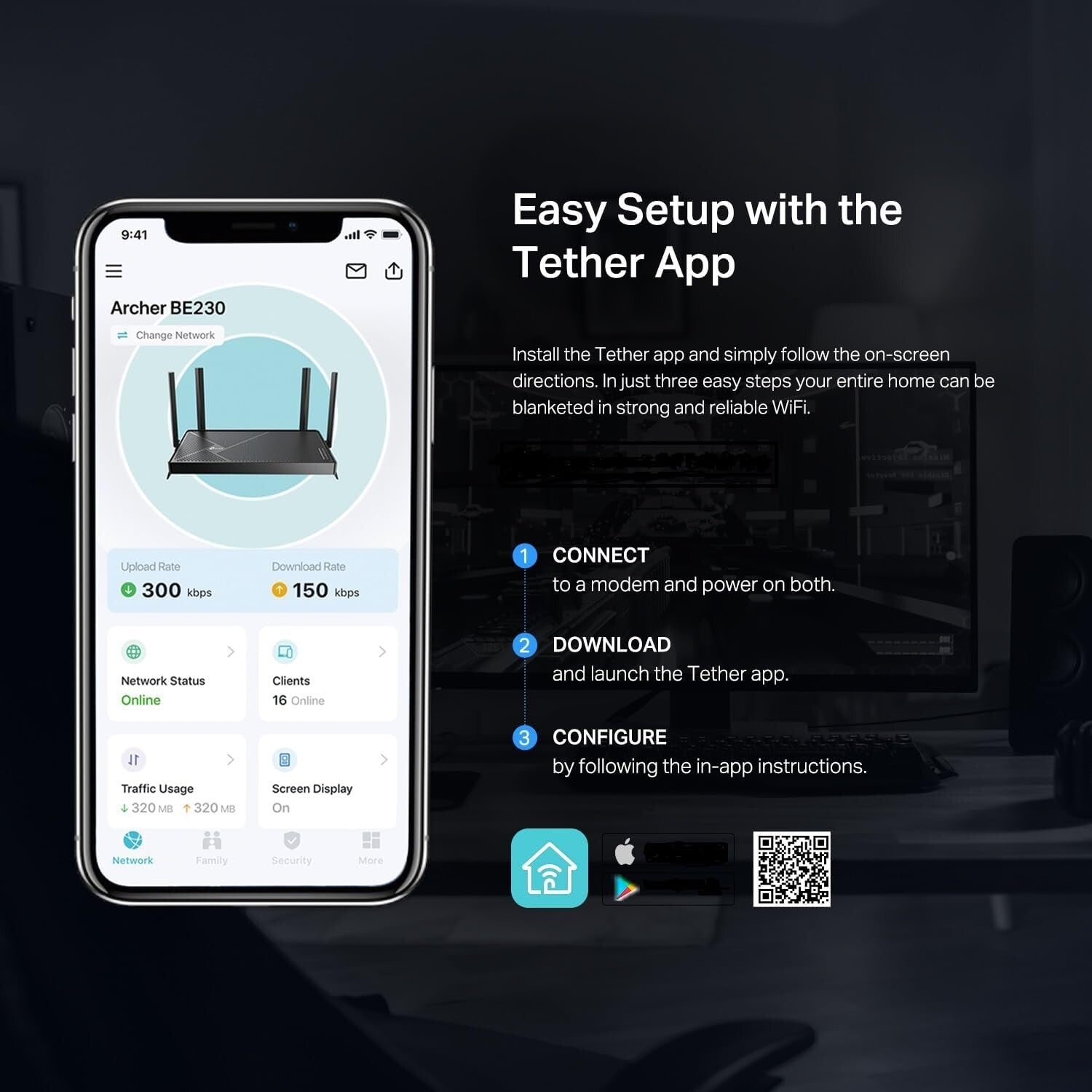 Future-Ready Wi-Fi 7 Router - 4-Stream 3.6 Gbps with Robust Parental Controls