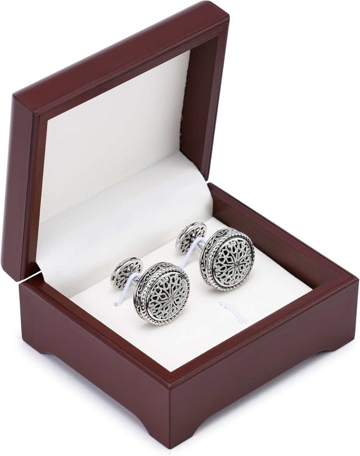 Deluxe Men's Cuff Links in 18K Gold Finish - Chic Accessory for Formal Events