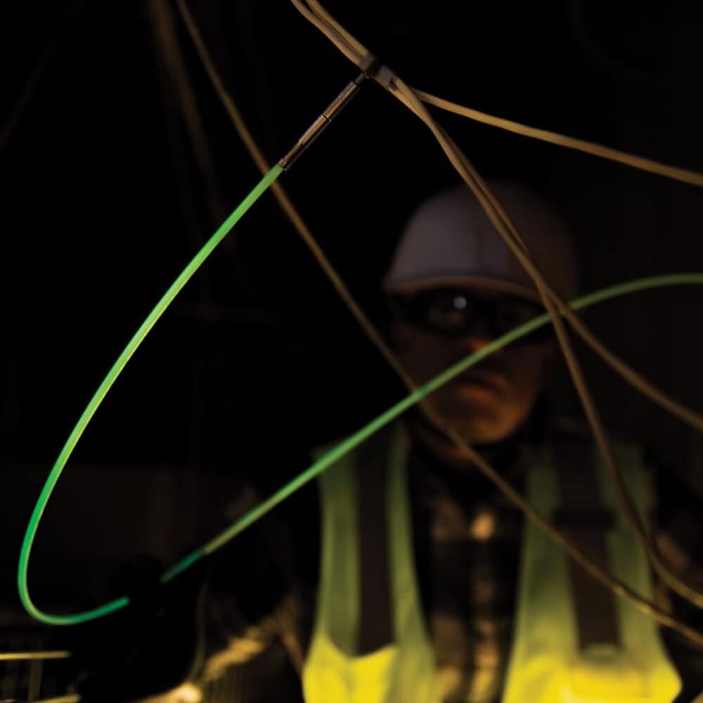 40-Foot Glow-in-the-Dark Fiberglass Fish Tape with Nylon Tip and Steel Connector