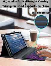 Load image into Gallery viewer, Stylish Backlit Keyboard Cover for 9-11” Tablets - Ideal for Casual Business