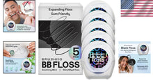 Load image into Gallery viewer, Black Floss: Expanding Mint Dental Floss for Superior Plaque Removal - 275 Yards