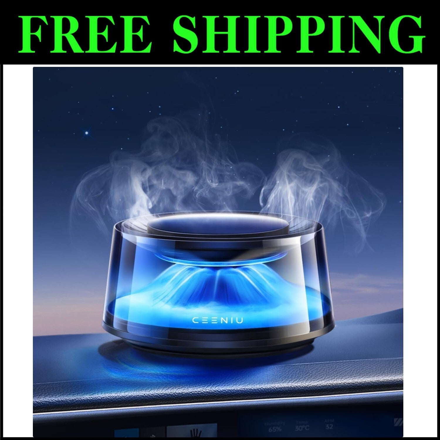 Adjustable Intensity Car Air Fresheners Diffuser - New Car Scent, 4 Months Fresh