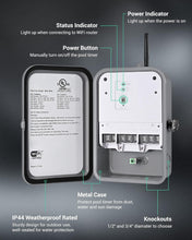 Load image into Gallery viewer, Outdoor Wireless Pool Timer - 40A 120-277 VAC, Smart Control for Heating Systems