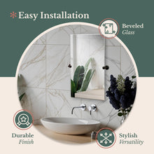 Load image into Gallery viewer, Stylish Adjustable Frameless Mirror with Rounded Brackets for Modern Homes