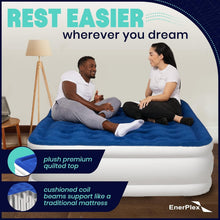 Load image into Gallery viewer, Durable Twin Air Mattress with Built-In Pump – Perfect for Camping &amp; Home Use