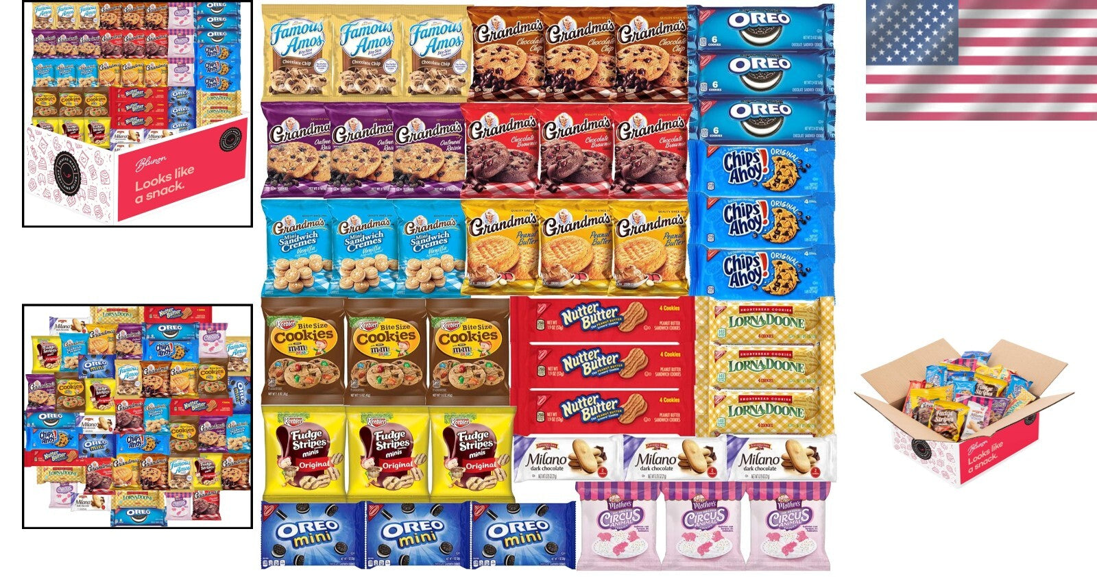 Bulk Assortment Sampler: 45 Individually Wrapped Cookies for Every Occasion