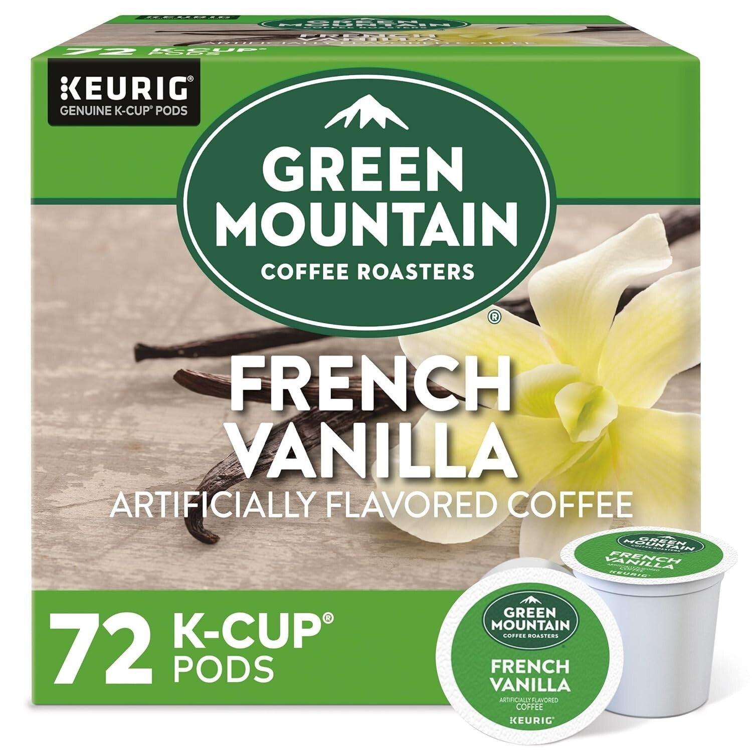 French Vanilla K-Cup Pods - Light Roast Coffee, 72 Count for Lavish Brews
