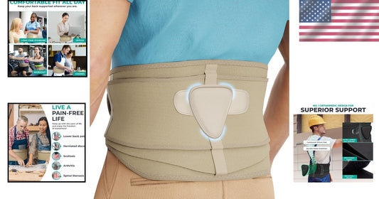 Adjustable Lower Back Support Belt for Men & Women – Posture and Pain Relief