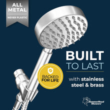 Load image into Gallery viewer, Stainless Steel Handheld Shower Head - Brushed Nickel with Adjustable 6ft Hose