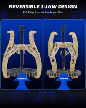 Load image into Gallery viewer, Compact 3 Jaw Gear Puller Kit, 3"-8" - Durable Tools for Easy Component Removal