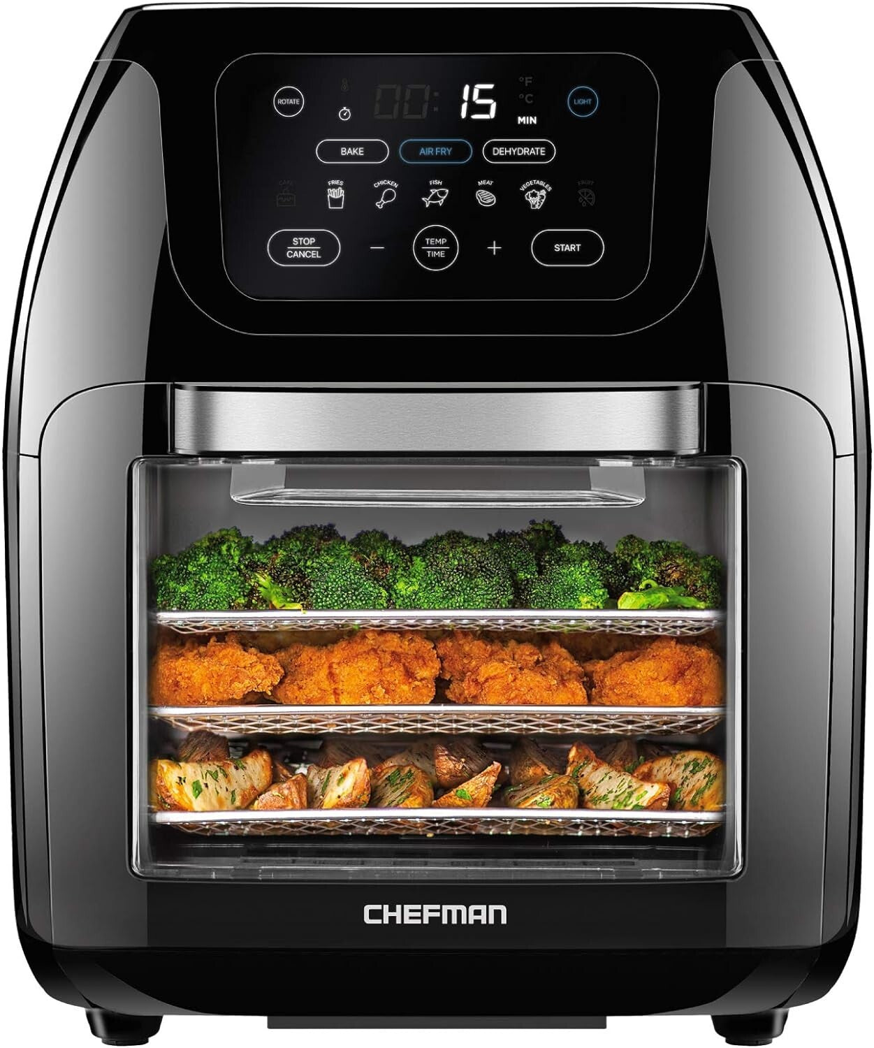 Advanced Touch Control Digital Air Fryer & Dehydrator - Crispy & Healthy Meals