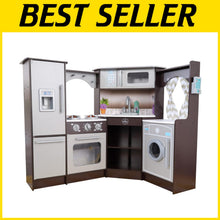 Load image into Gallery viewer, Ultimate Interactive Corner Kitchen Set with Fabric Curtains &amp; Play Phone