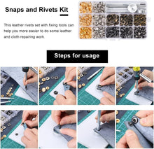 Load image into Gallery viewer, Versatile Leather Crafting Tools Set with Stamping &amp; Rivets for DIY Projects