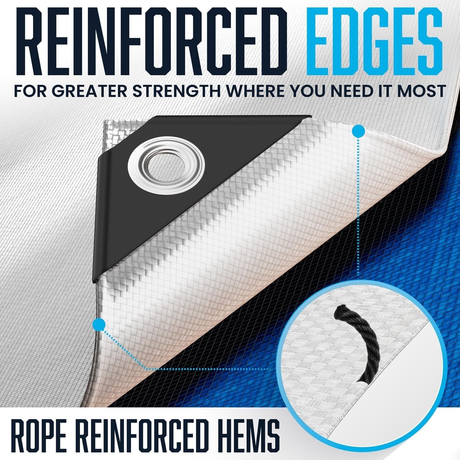 Versatile 20'x30' Waterproof Tarp - Ideal for Camping, Hiking, and Emergency Use