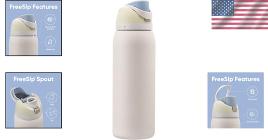 40 oz Insulated Stainless Steel Water Bottle with FreeSip Straw - Iced Breeze