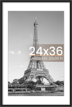 Load image into Gallery viewer, Classic Black Poster Frame 24x36 - Protect and Showcase Your Photos Stylishly