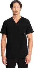Load image into Gallery viewer, Stylish V-Neck Scrub Top for Men with Chest Pocket and Knit Back Panels
