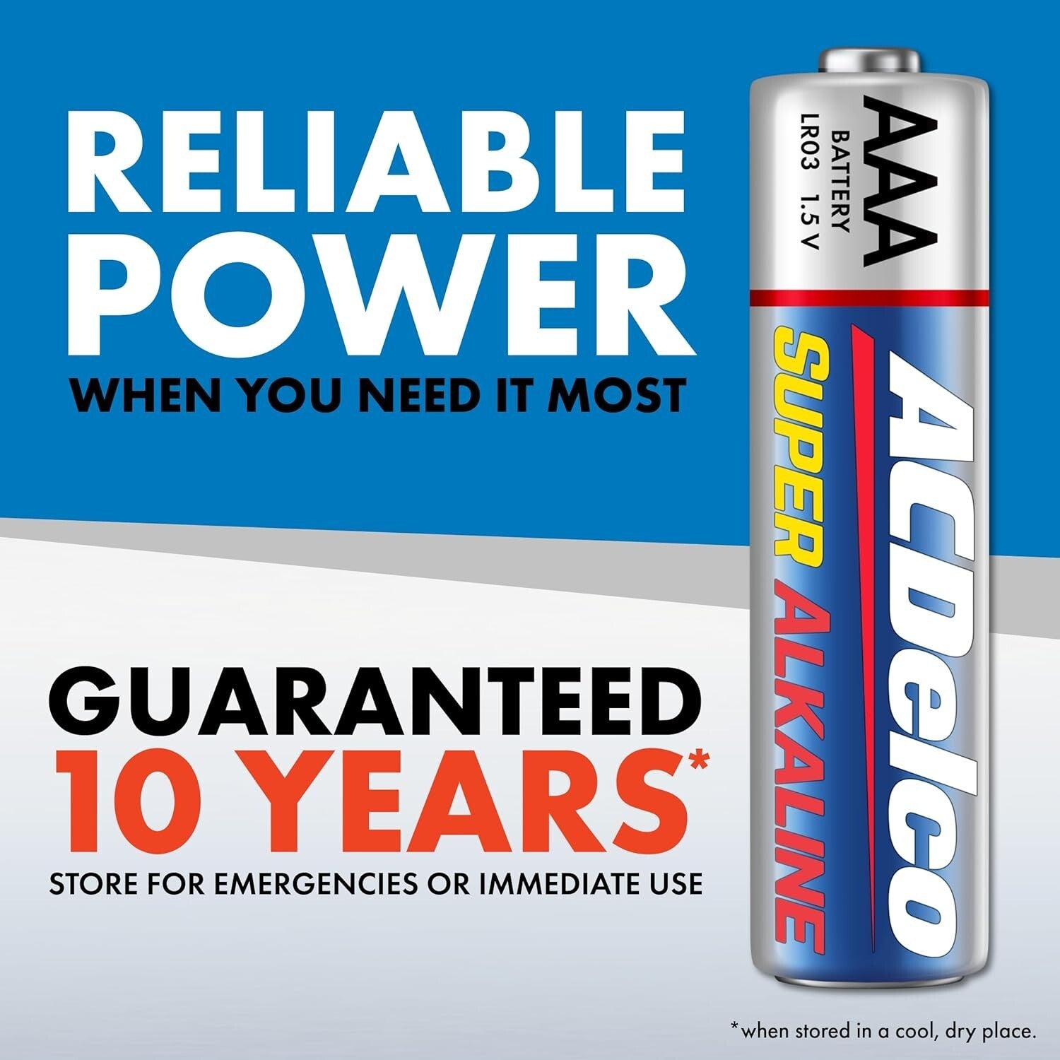 200 AAA Super Alkaline Batteries - ACDelco Reliable Power for Everyday Devices