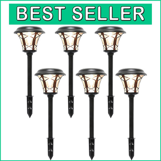Charming 6 Pack Solar Landscape Lights - 25 Lumen Waterproof Garden Illumination