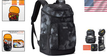 Load image into Gallery viewer, Lightweight 30-Can Tie-Dyed Black Insulated Cooler Backpack - Leak-Proof Design