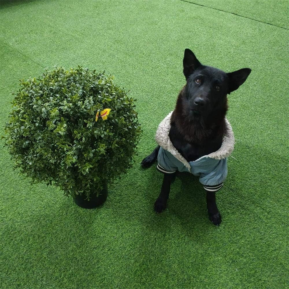 Elegant Set of 2 Fake Boxwood Topiary Trees - 24'' Height for Outdoor Decor