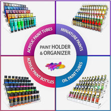 Load image into Gallery viewer, Portable Paint Organizer &amp; Brush Holder - Durable, Clear Acrylic with Style
