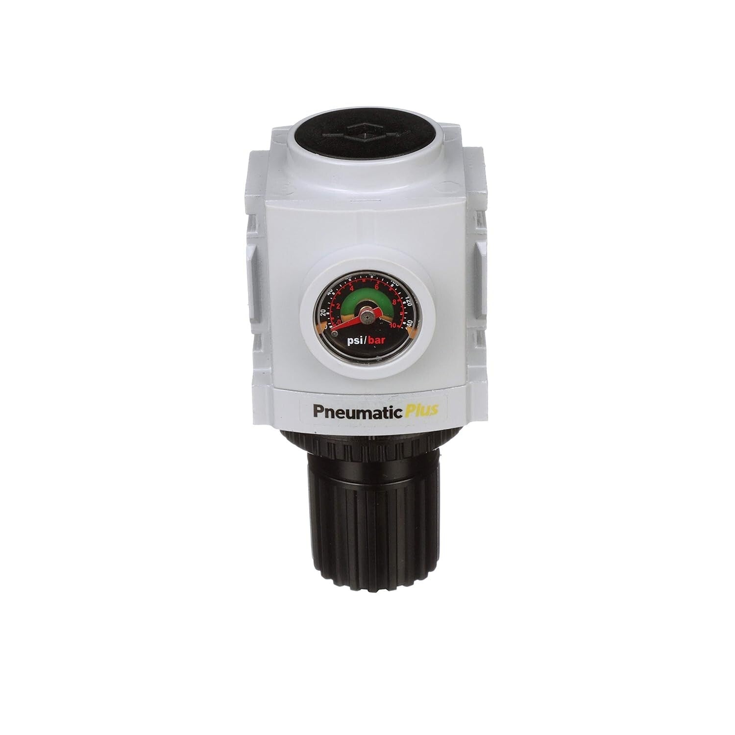 Precision 1/4" NPT Compressed Air Regulator with High Flow and Mounting Bracket