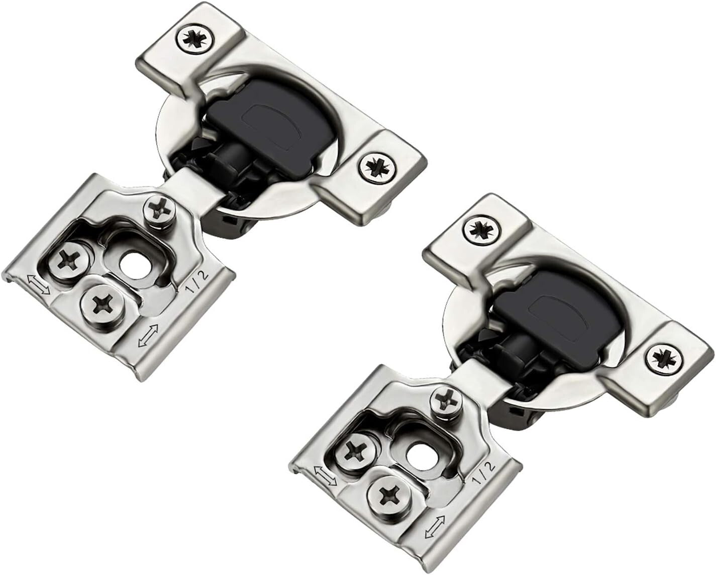 Heavy Duty Stainless Steel Soft Close Hinges Set - 30 Count Nickel Finish