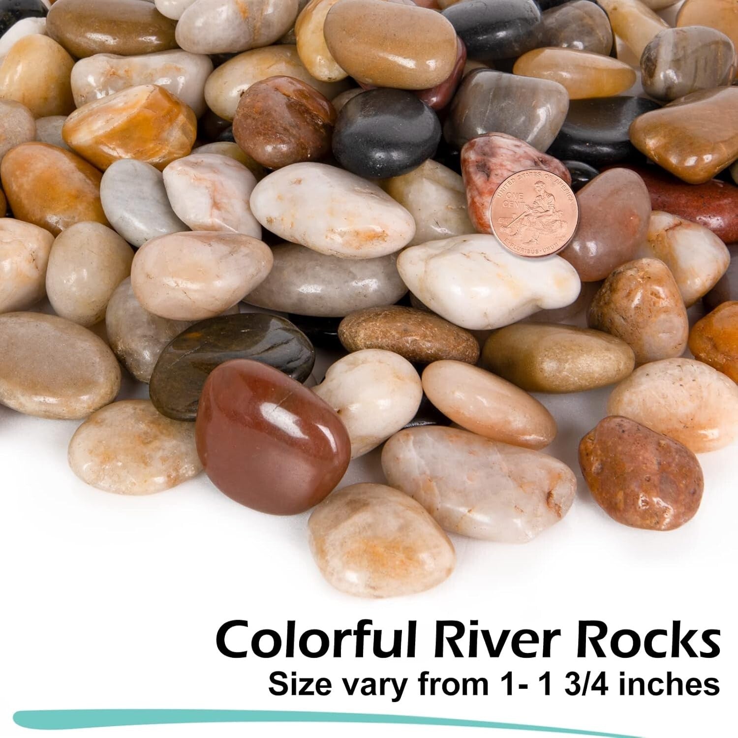 Natural 30 lb Polished Pebbles - Ideal for Drainage and Aesthetic in Any Garden