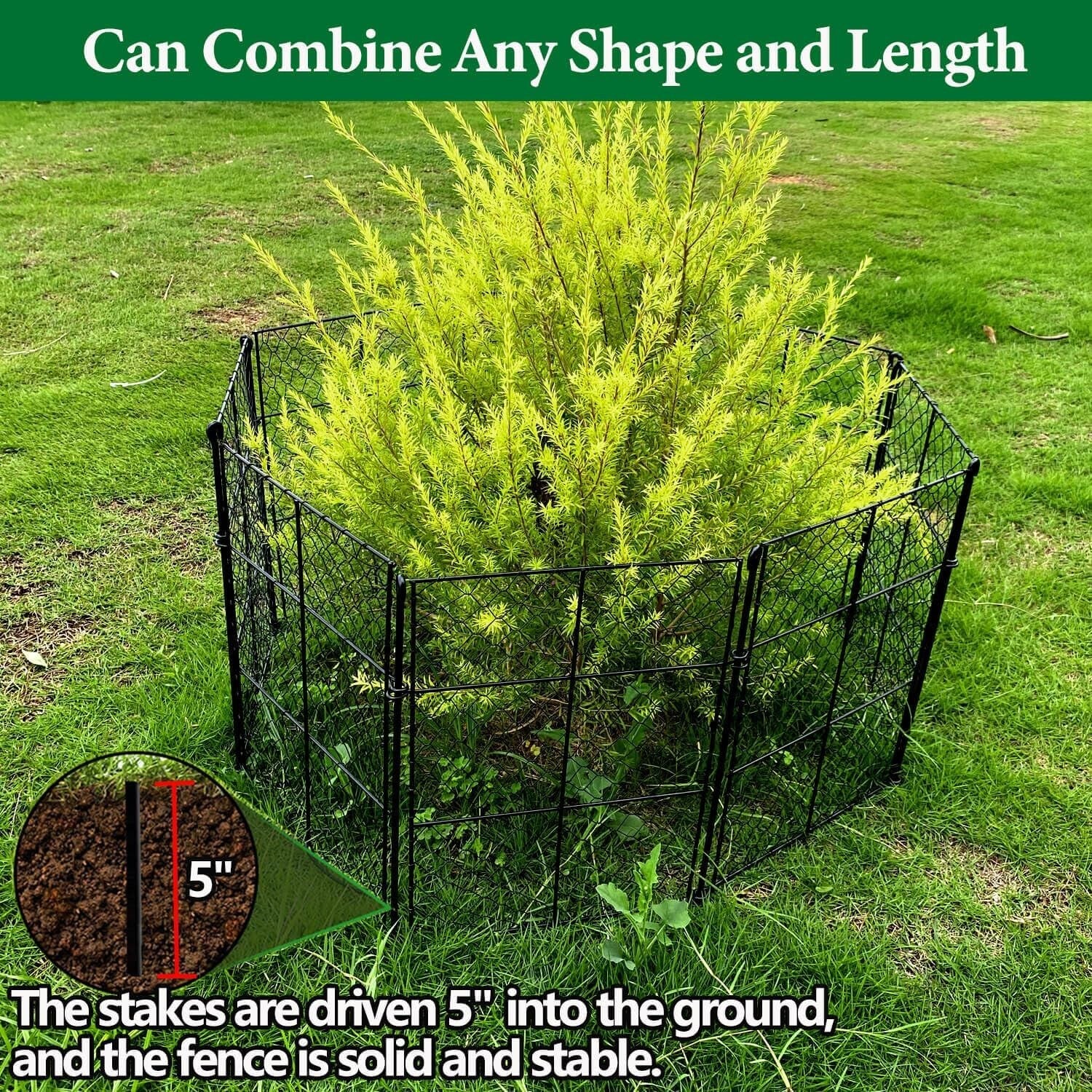 Heavy-Duty Plant Cages - 12.6" x 16" Animal Protection for Outdoor Gardens