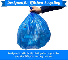 Load image into Gallery viewer, Durable 13 Gallon Blue Recycling Trash Bags | 300 Count - Leak Proof Design