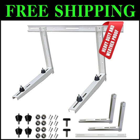 Universal Mini Split Wall Mount Bracket - 9000-36000 BTU Support, Complete Kit