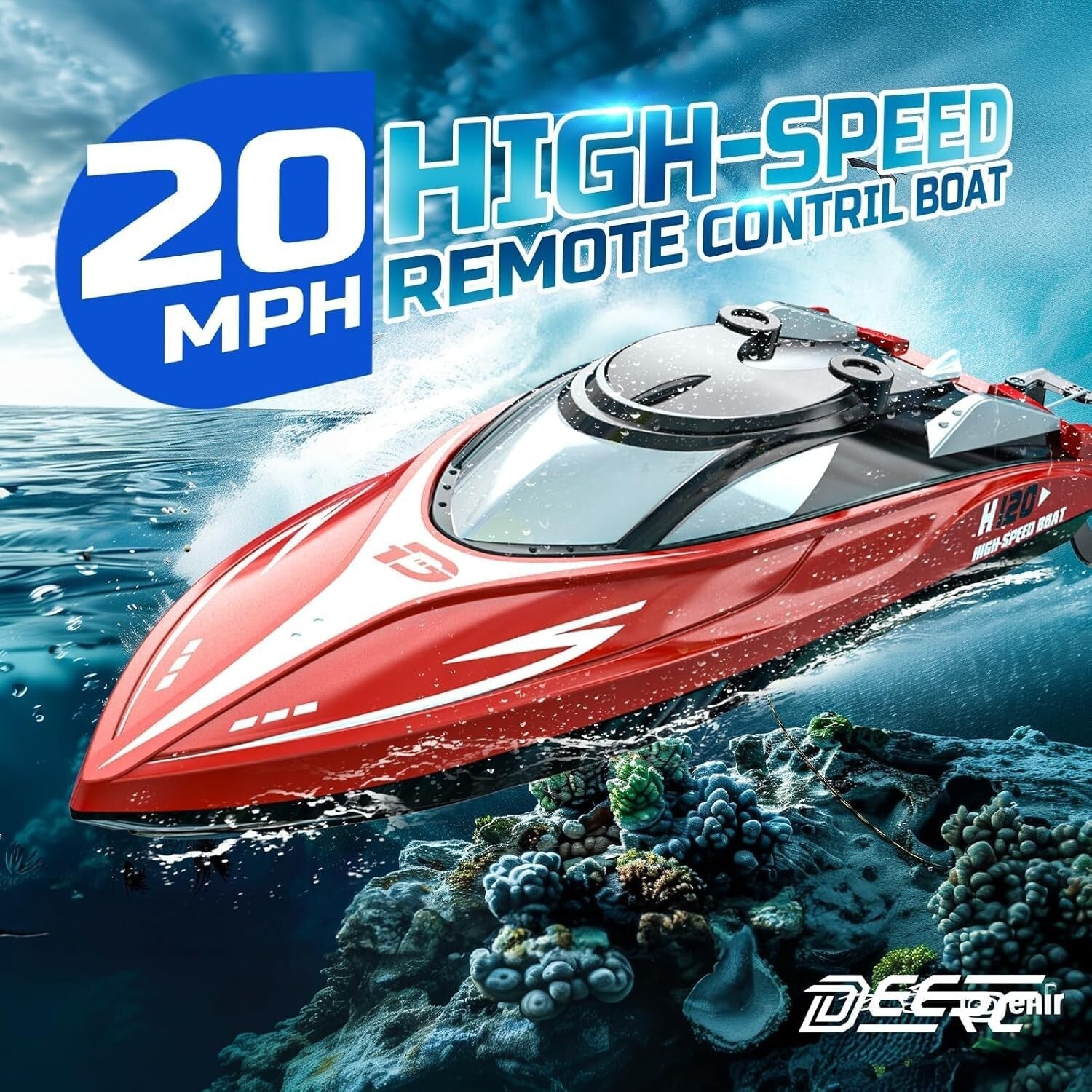 Exciting 2.4 GHz Racing Boat – Lightweight & Compact RC Fun for Pools & Lakes