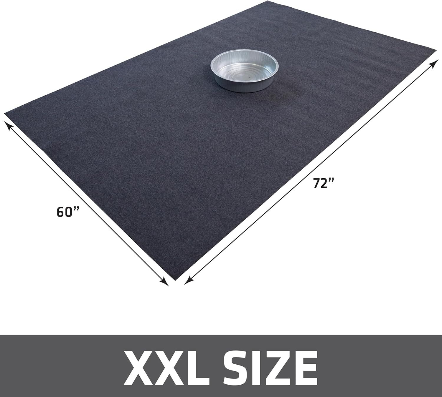 Durable Absorbent Garage Floor Mat - 60" x 72" Water-Resistant & Eco-Friendly