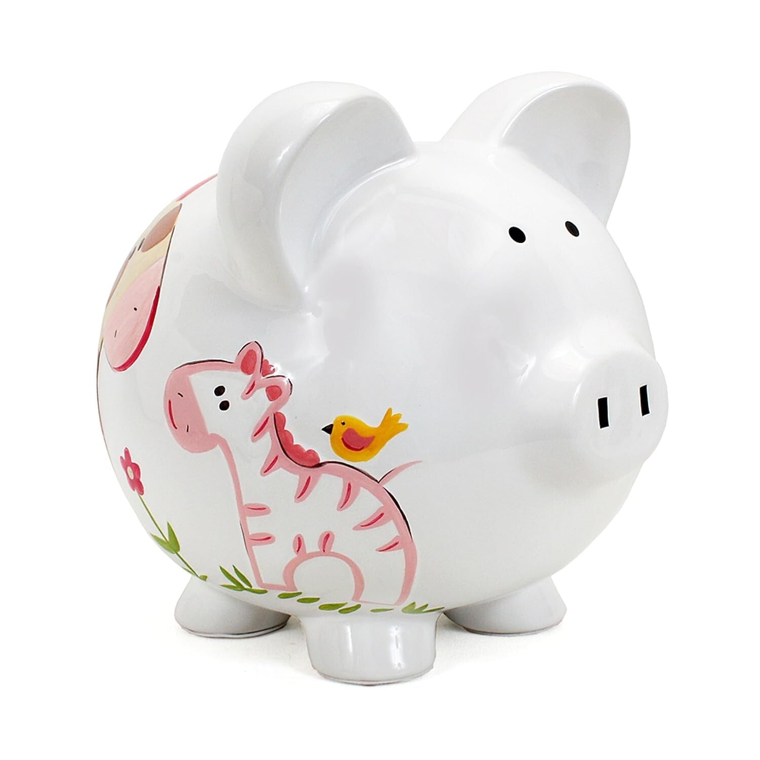 Stylish 7" Jungle Jill Ceramic Piggy Bank - Fun & Functional Savings Tool