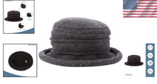 Load image into Gallery viewer, Hand-Washable Women's Stylish Boiled Wool Cloche Hat - Travel Friendly