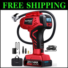 Load image into Gallery viewer, Field-Ready Tire Air Pump - Digital Pressure Gauge, 160 PSI &amp; Dual Power Supply