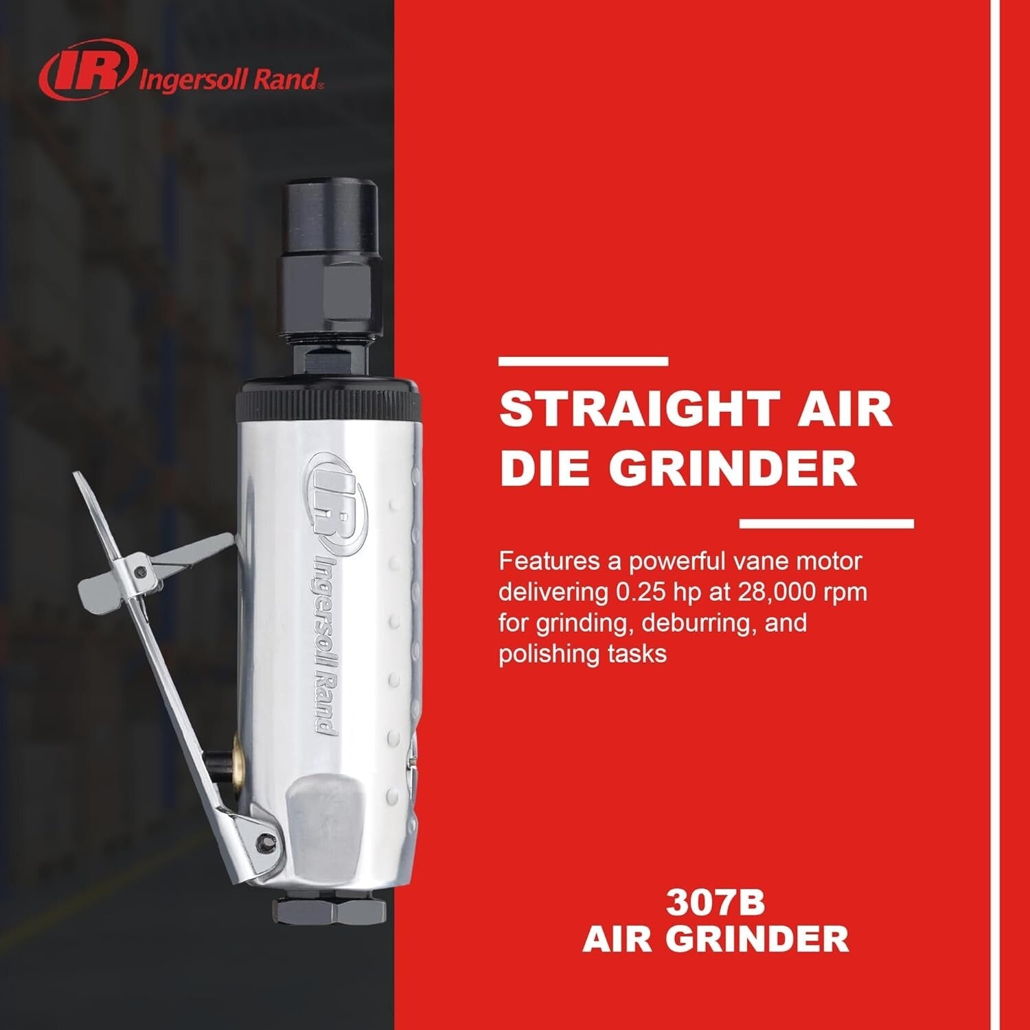 Compact Air Die Grinder with Front Exhaust - Ideal for Deburring & Polishing