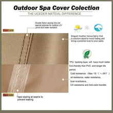 Load image into Gallery viewer, UV Resistant Waterproof Hot Tub Cover - Fits 76'' x 76'' Spas with Drawstring
