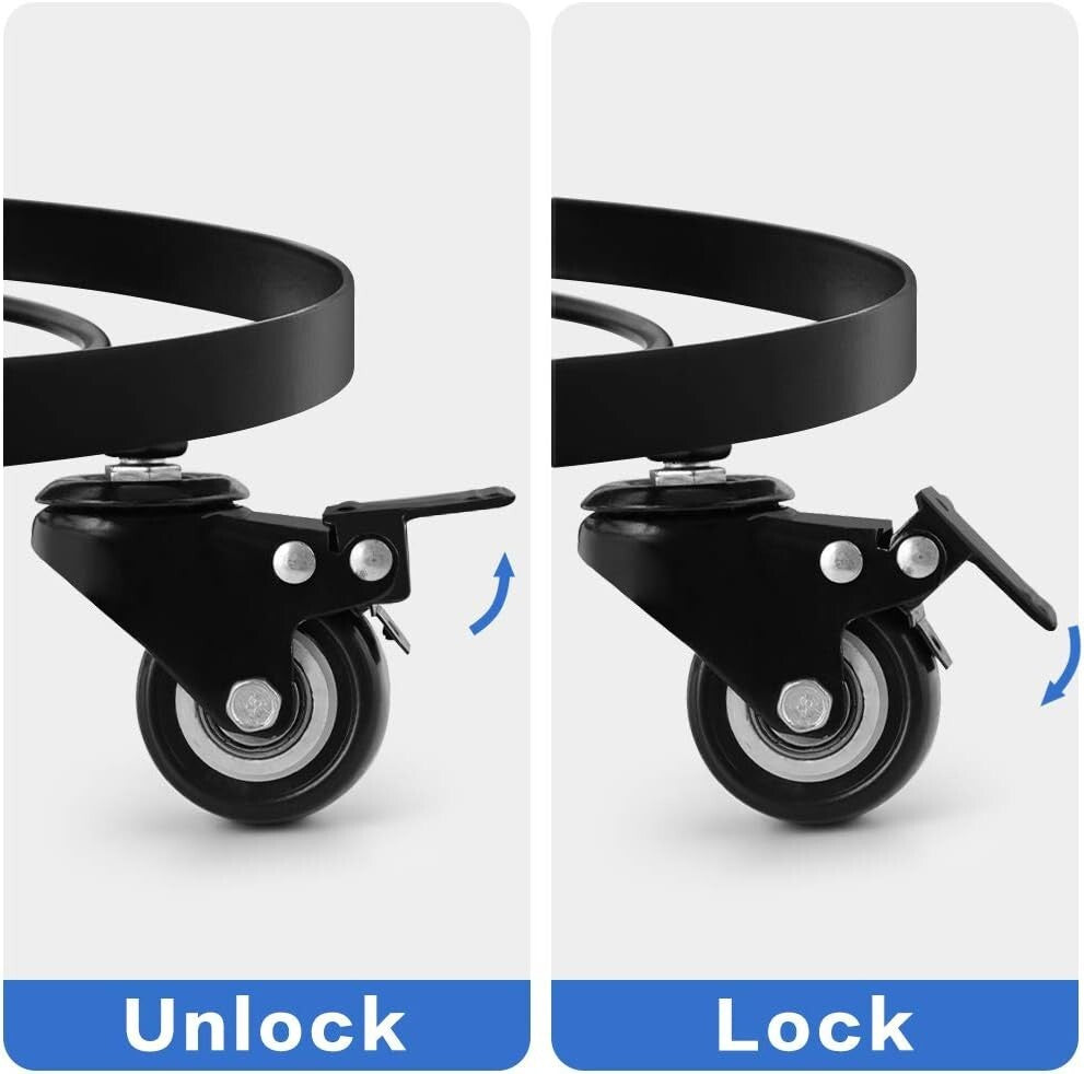 16" Heavy Duty Metal Plant Caddy with Wheels for Indoor & Outdoor Use