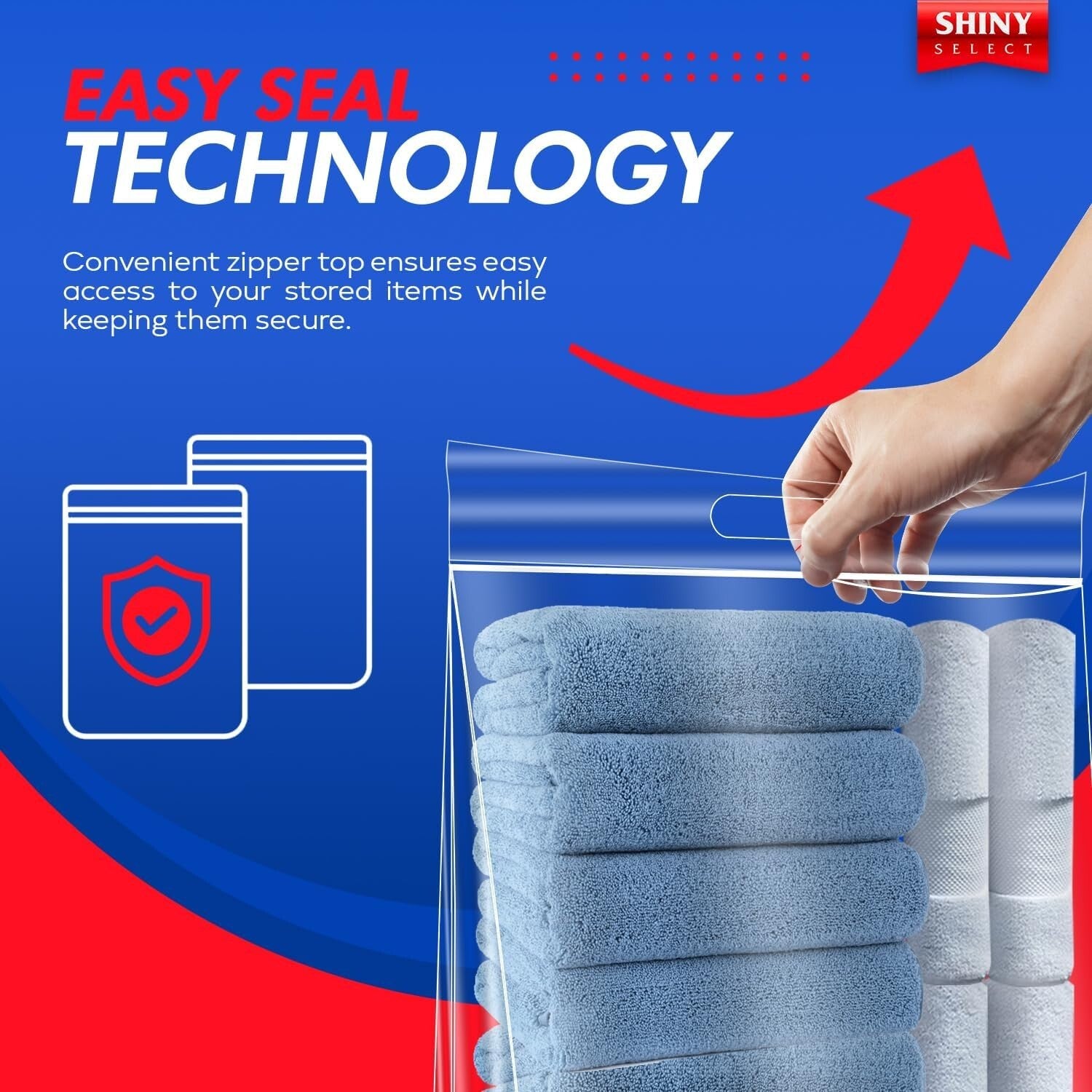 Durable 10 Gallon Zipper Storage Bags with Handle - Perfect for Moving & Camping