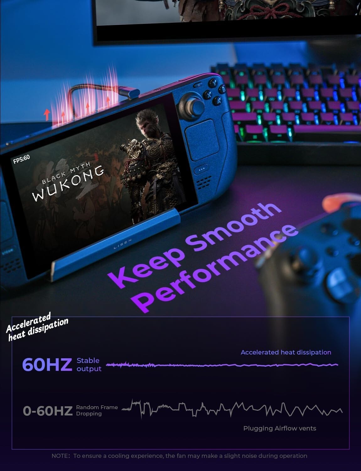 10-in-1 Docking Station for Steam Deck OLED & ROG Ally with Cooling Fans