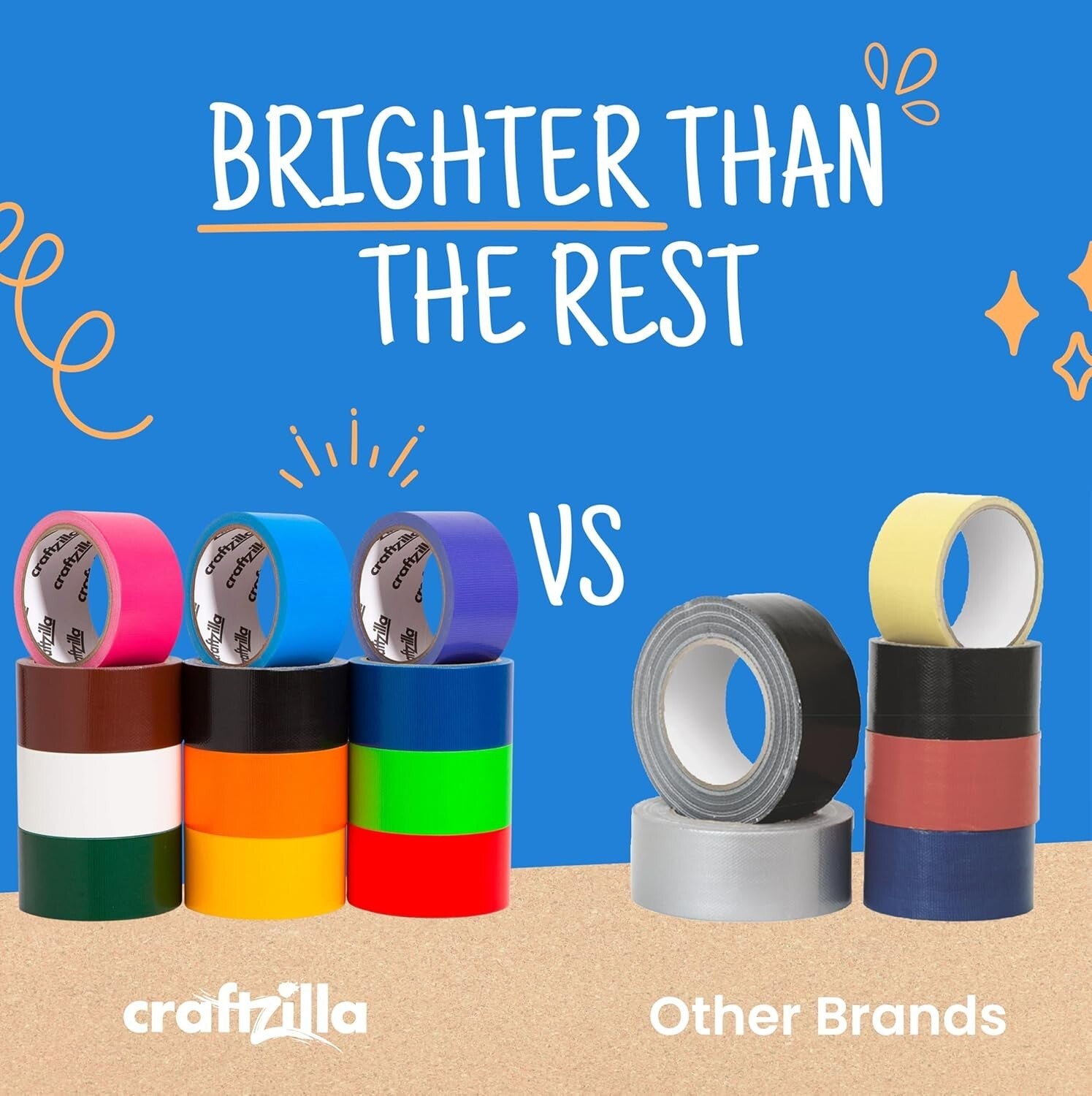 180 Yards of Rainbow Duct Tape - 12 Pack - Perfect for Fun Crafts & School