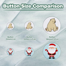 Load image into Gallery viewer, 58mm Round Badge Button Supplies - 200 Sets with Film &amp; Blank Paper Included