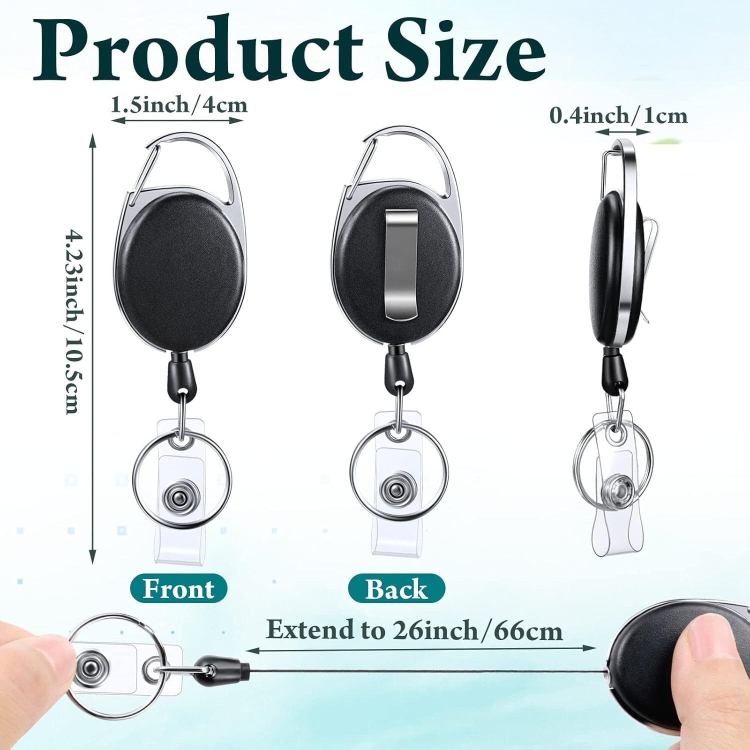 Versatile 80 Pack Retractable ID Badge Reels - Perfect for Office & Healthcare