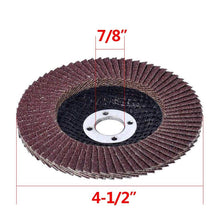 Load image into Gallery viewer, Durable 40 Grit Flap Discs - 40PCS 4.5" Grinding Wheels for Various Applications