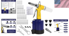 Load image into Gallery viewer, Efficient Pneumatic Riveting Gun with Quick Release Valve &amp; Steel Teeth Design