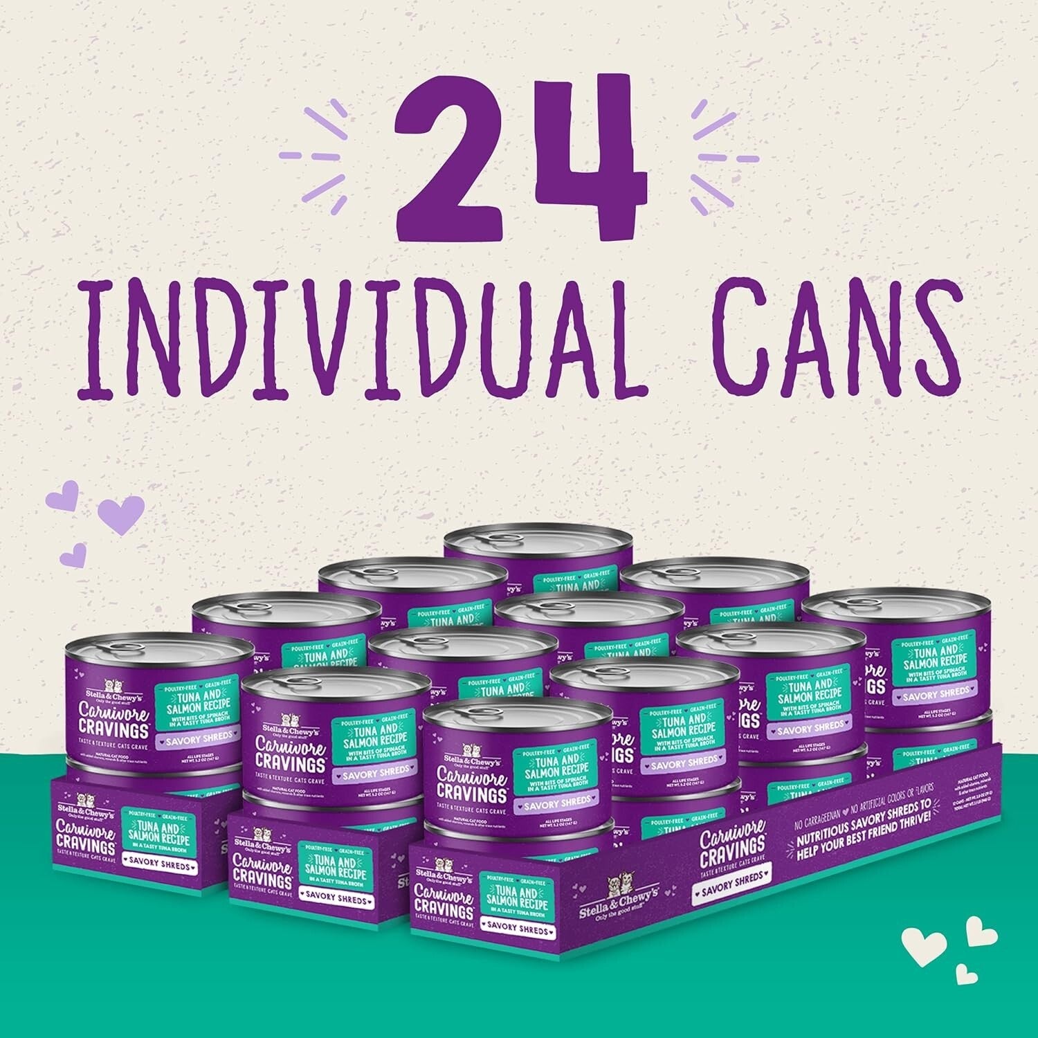 Irresistible 5.2 oz Tuna & Salmon Shreds - High-Moisture Cat Food for Picky Cats